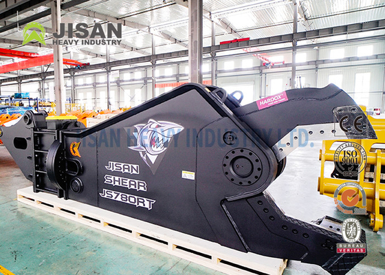 HARDOX 500 กรรไกรตัดเหล็กไฮดรอลิก 4300 มม. สำหรับการรื้อถอนยานพาหนะ
