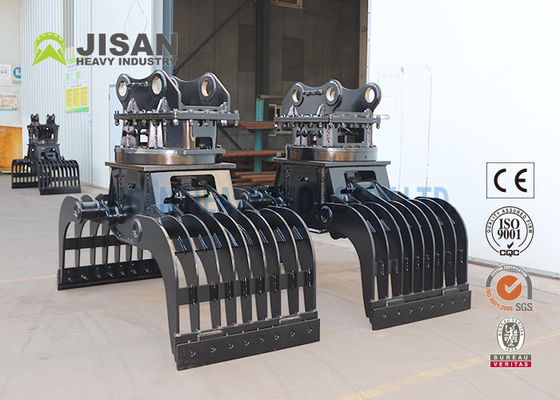 การถล่มและขยะโลหะการจัดสรรทําเรียบเรียบ การจัดสรรและการถล่ม Grapple Excavator Attachment Grapple Grab