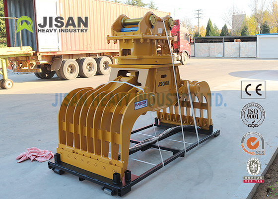 การถล่มและขยะโลหะการจัดสรรทําเรียบเรียบ การจัดสรรและการถล่ม Grapple Excavator Attachment Grapple Grab