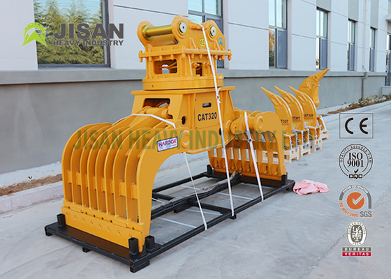 การถล่มและขยะโลหะการจัดสรรทําเรียบเรียบ การจัดสรรและการถล่ม Grapple Excavator Attachment Grapple Grab