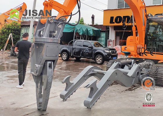 Jisan Hardox ไฮดรอลิก Demolition Shear สําหรับโลหะ Excavator ไฮดรอลิก Scrap Shears รถยนต์การถอนเครื่องยนต์ยอดขาย