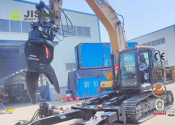 Jisan Hardox ไฮดรอลิก Demolition Shear สําหรับโลหะ Excavator ไฮดรอลิก Scrap Shears รถยนต์การถอนเครื่องยนต์ยอดขาย
