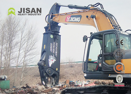Teyun Tycs450rt ไฮดรอลิก Shear Excavator ทนทาน Shears โลหะสําหรับการตัดและการฟื้นฟูวัสดุเศษในสถานที่ถล่มอุตสาหกรรม