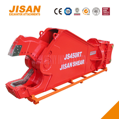 JS430RT เครื่องตัดโลหะสําหรับเครื่องขุดสําหรับตัดเหล็กเหล็กและวัสดุอื่น ๆ ด้วยการติดตั้งแขน 40-50 ตัน
