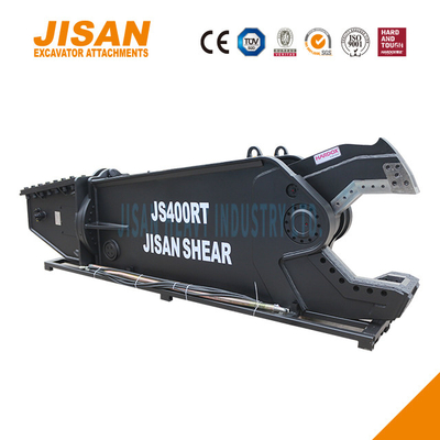 JS430RT เครื่องตัดโลหะสําหรับเครื่องขุดสําหรับตัดเหล็กเหล็กและวัสดุอื่น ๆ ด้วยการติดตั้งแขน 40-50 ตัน