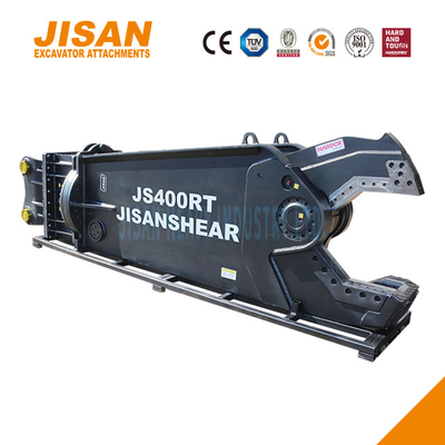JS430RT เครื่องตัดโลหะสําหรับเครื่องขุดสําหรับตัดเหล็กเหล็กและวัสดุอื่น ๆ ด้วยการติดตั้งแขน 40-50 ตัน