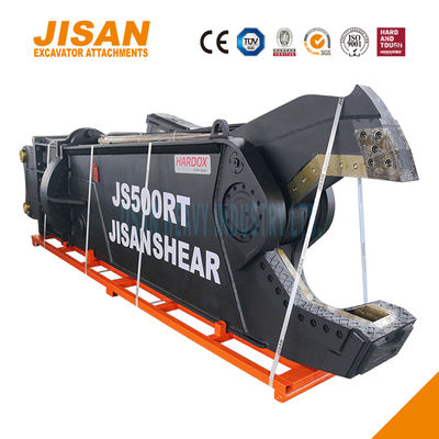 กรรไกรตัดโลหะสำหรับรถขุด JS800RT พร้อมการหมุน 360 องศา และที่ยึดใบมีดความแข็งแรงสูงสำหรับไซต์รื้อถอนอุตสาหกรรม