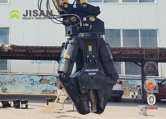 กรรไกรตัดโลหะสำหรับรถขุด JISAN พร้อมมอเตอร์หมุนไฮดรอลิก 360 องศา กำลังแรงสูงและทนทาน