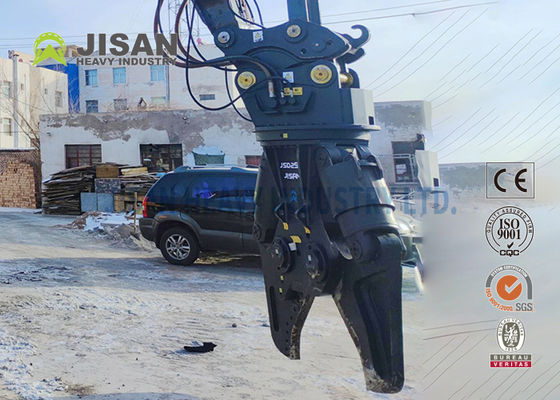 กรรไกรตัดโลหะสำหรับรถขุด JISAN พร้อมมอเตอร์หมุนไฮดรอลิก 360 องศา กำลังแรงสูงและทนทาน