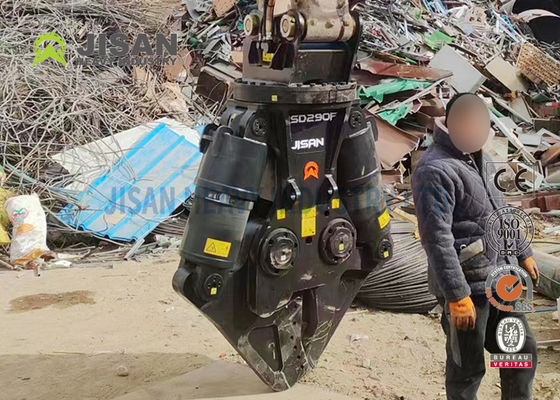 กรรไกรตัดโลหะสำหรับรถขุด JISAN พร้อมมอเตอร์หมุนไฮดรอลิก 360 องศา กำลังแรงสูงและทนทาน