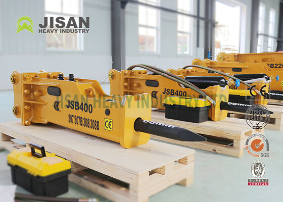 JSB4500 Excavator Rock Breaker โลโก้ของ OEM เครื่องขุดหินแบบจําเพาะ ไฮดรอลิกฮาเมอร์ 36-45 ตัน