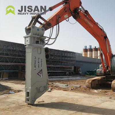 อุปกรณ์รื้อถอน Sk460 Excavator ไฮดรอลิกเฉือนเพื่อตัดเหล็กเหล็ก