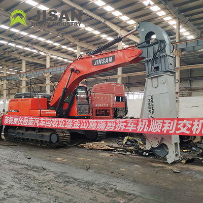 อุปกรณ์รื้อถอน Sk460 Excavator ไฮดรอลิกเฉือนเพื่อตัดเหล็กเหล็ก