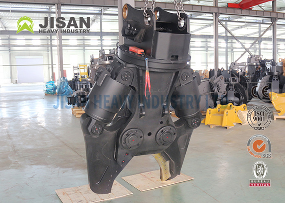 Steel Cut Excavator Metal Shears เครื่องมือไฮดรอลิค Handy Double Cylinder Cutting Car