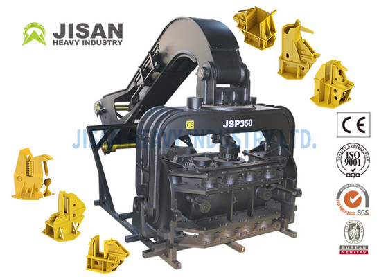 15 Tons Vibro Excavator ค้อนตอกเสาเข็มไฮดรอลิก 10m 15m 25m เครื่องมือเจาะสำหรับแผ่นเกียร์