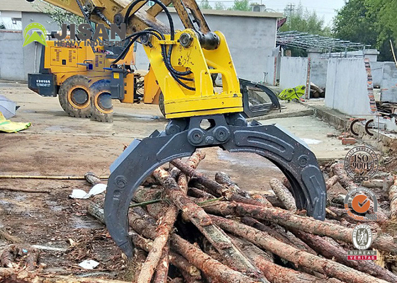 Universal Skid Steer ติดตั้งหัวจับล็อกไฮดรอลิกพร้อมกระบอกสูบ 2 อัน
