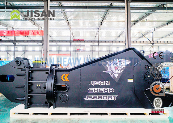850mm Js680rt Hydraulic Shear 150 Bar พร้อมรอบปิดสำหรับการตัดเหล็ก