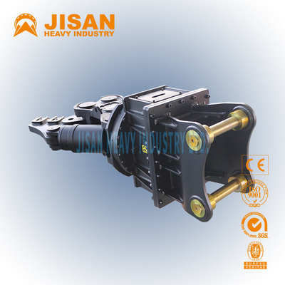 อุปกรณ์เสริม Excavator Hydraulic Scrap Metal Shear กระบอกสอง 24ton สําหรับบด