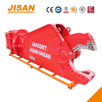JS430RT เครื่องตัดโลหะสําหรับเครื่องขุดสําหรับตัดเหล็กเหล็กและวัสดุอื่น ๆ ด้วยการติดตั้งแขน 40-50 ตัน