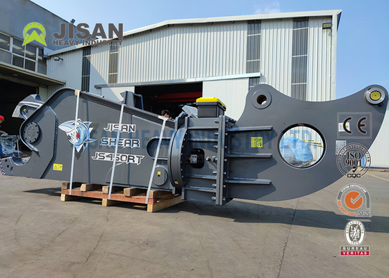 6-50T Excavator Attachment ชิ้นส่วนเครื่องจักรก่อสร้างเฉือนเศษไฮดรอลิกโรตารี่